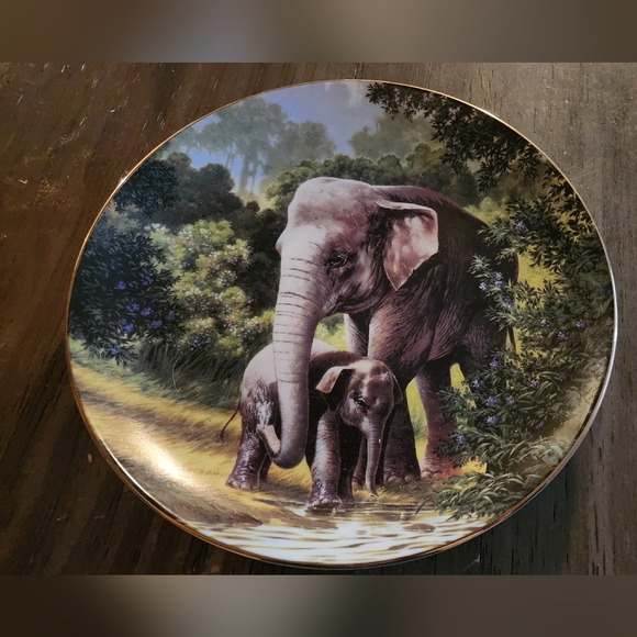The Asian elephant plate - Picture 1 of 2